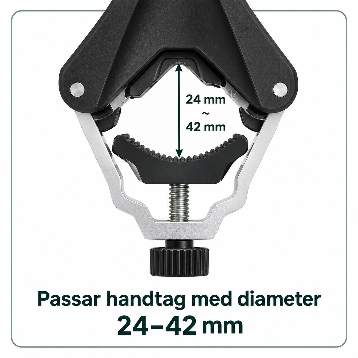 Ergonomiskt stödhandtag för trädgårdsredskap