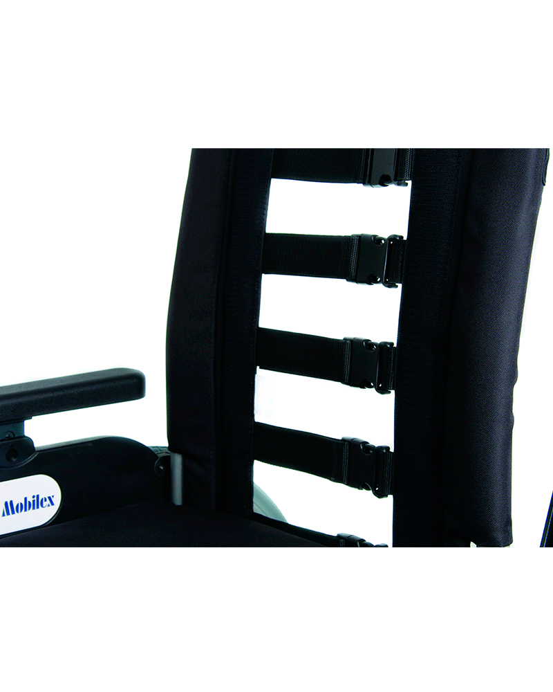 Barracuda rullstol - Med 30 graders justerbart fällbart ryggstöd.