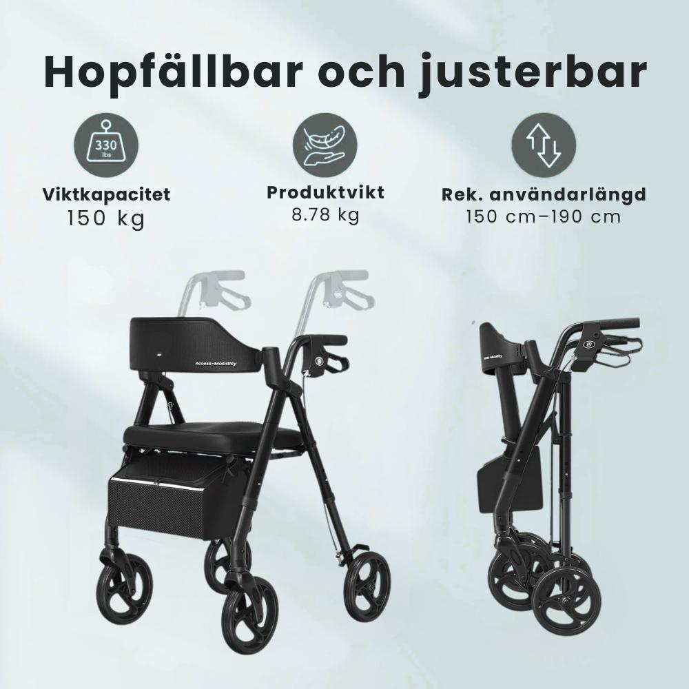 Rollator för dig med nedsatt balans och rörlighet