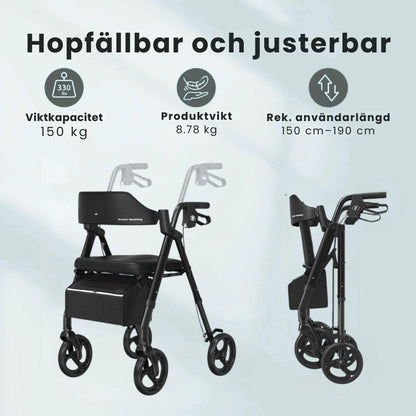 Rollator för dig med nedsatt balans och rörlighet