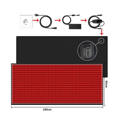 Rödljusmatta 180 x 80 cm | 660 – 850 nm