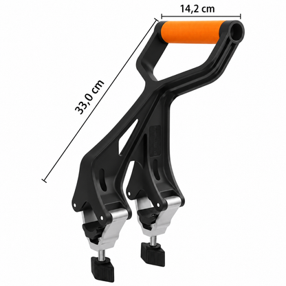 Ergonomiskt stödhandtag för trädgårdsredskap