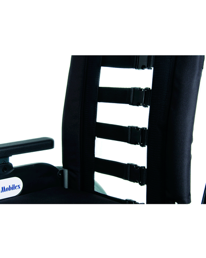 Barracuda rullstol - Med 30 graders justerbart fällbart ryggstöd.