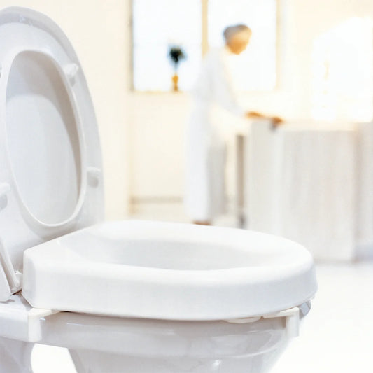 Toalettsitsförhöjare med kantstopp Etac Hi-Loo